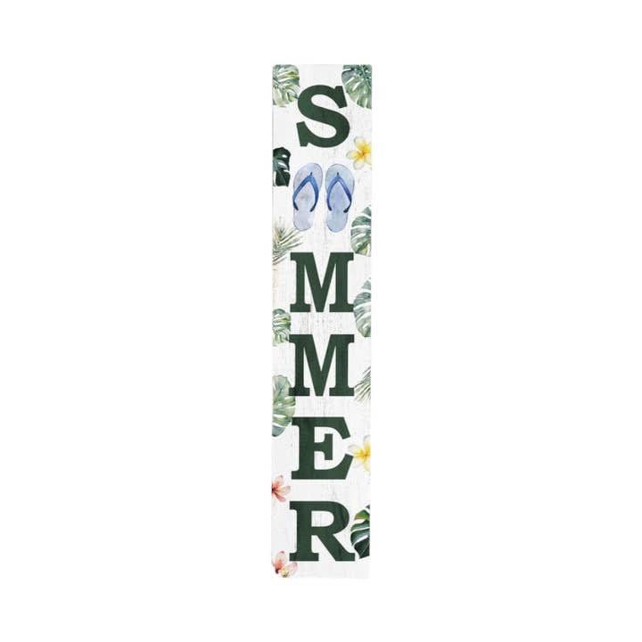 48" White And Green Solid Wood Summer Porch Sign and other Purchase Wholesale wooden flip flops. Free Returns & Net 60 Terms on Faire trending on Faire.