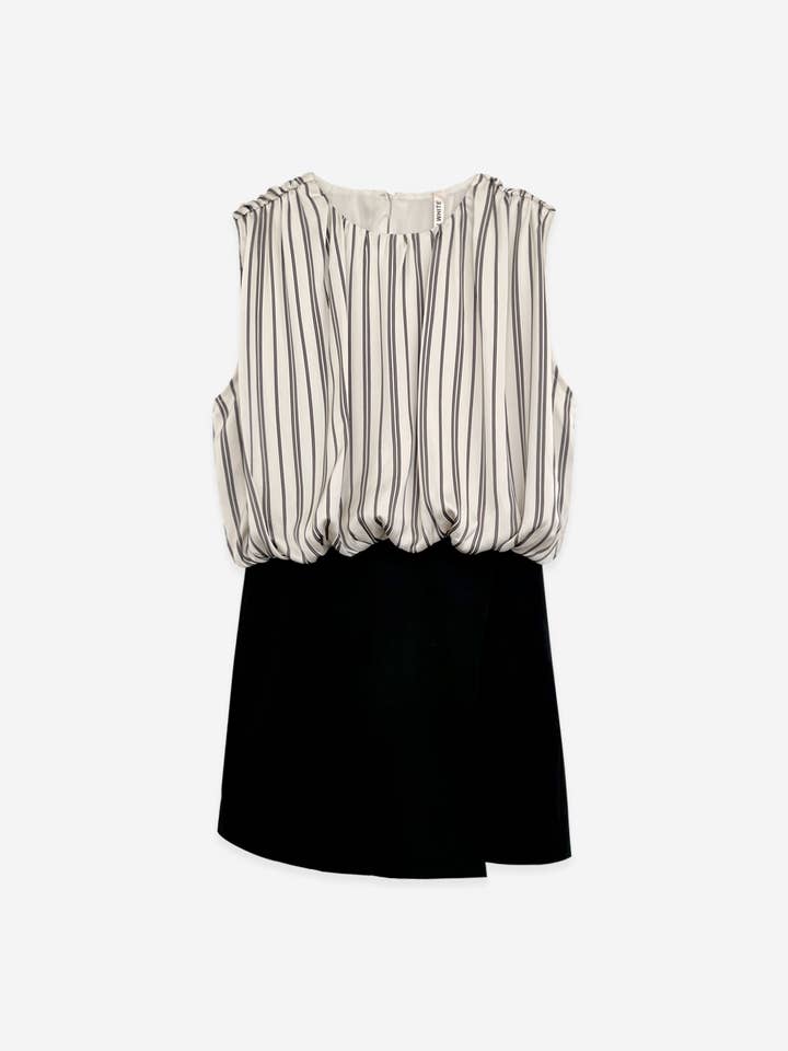 Mono corto bicolor para venta al por mayor de ELLI WHITE