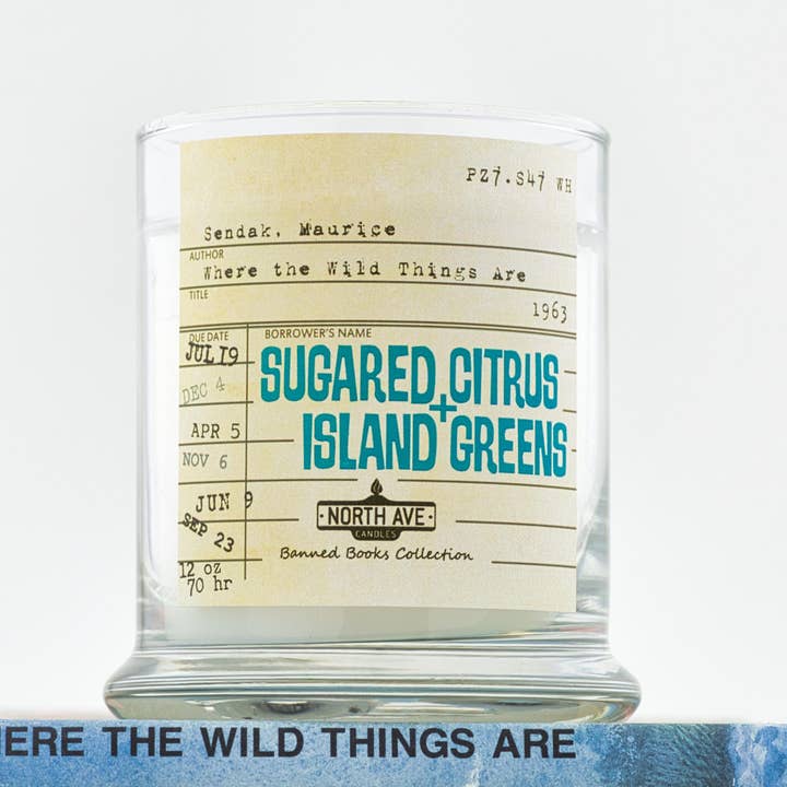 North Ave Candles - Wholesale Jar/Filled Candle - Banned Book Candle / Where the Wild Things Are / Book Gift6