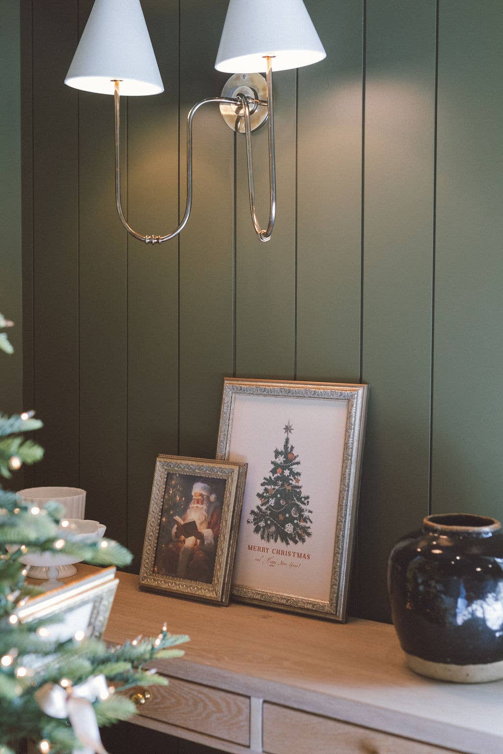 Petal Lane Home - Wholesale Christmas Wall Art - Classic Santa Framed Antique Art5