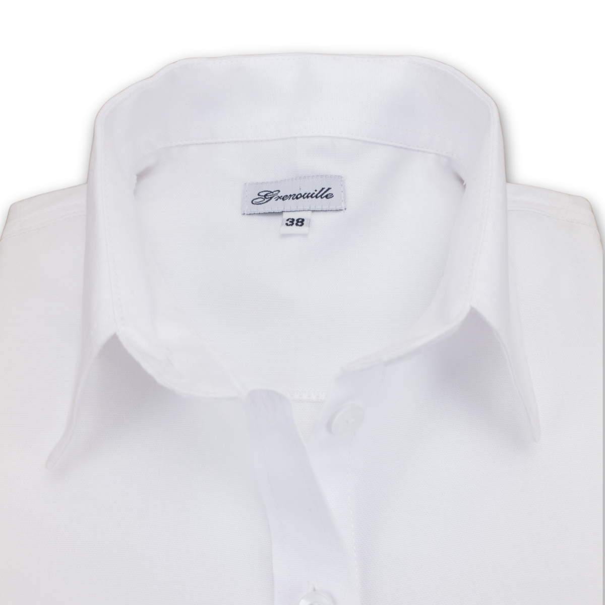 Salamander Shirts Ltd – wholesale Buttoned-down shirt – Women's – Grenouille Ladies Long Sleeve White Oxford Shirt4