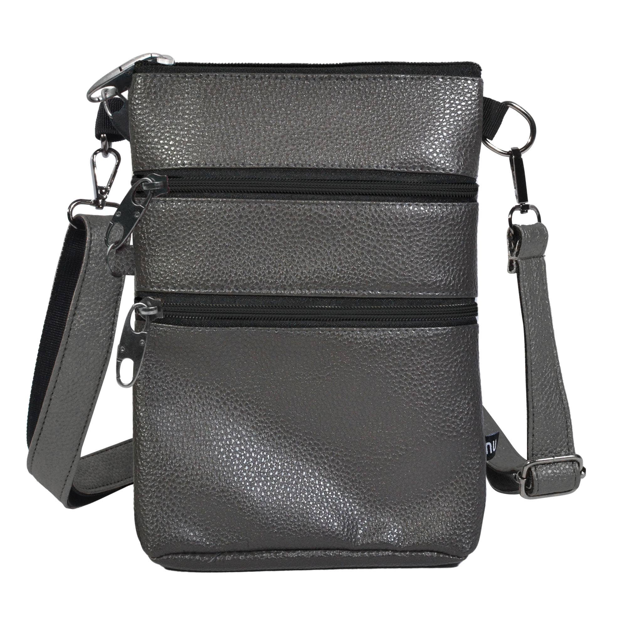 Nupouch / Nufoot - Wholesale Crossbody Bag - Women's - NEW! Milan Anti-theft 3 Zipper Crossbody: NYC Collection Mother's Day Gifts1