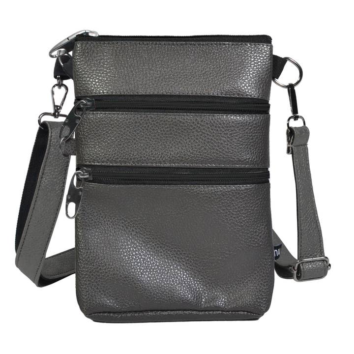 Nupouch / Nufoot - Wholesale Crossbody Bag - Women's - NEW! Milan Anti-theft 3 Zipper Crossbody: NYC Collection Mother's Day Gifts1