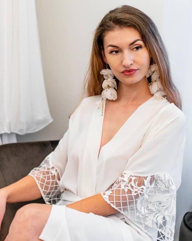 MALLOE - Wholesale Dangle Earrings - WHITE VINE1