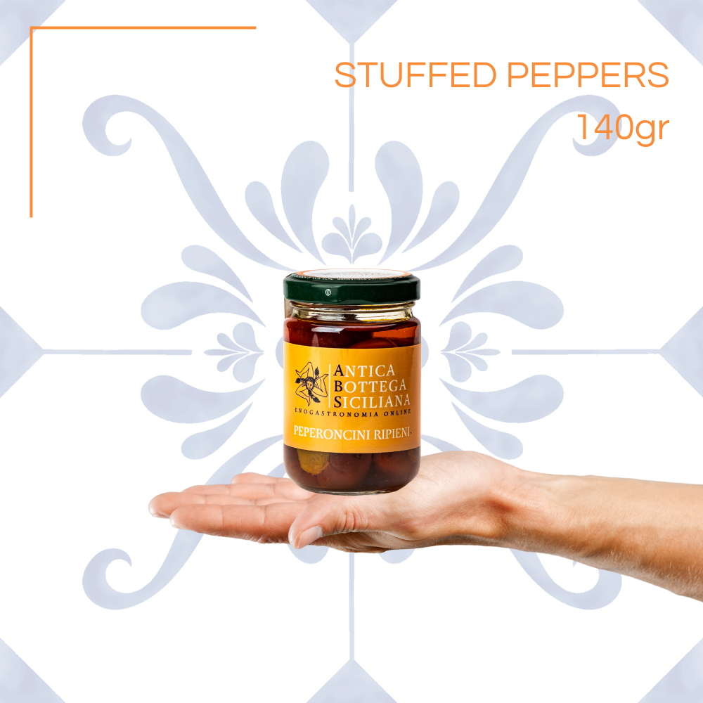Antica Bottega Siciliana - Wholesale Pickled Vegetables - Stuffed Red Peppers with Tuna, Anchovies and Capers - 140g3