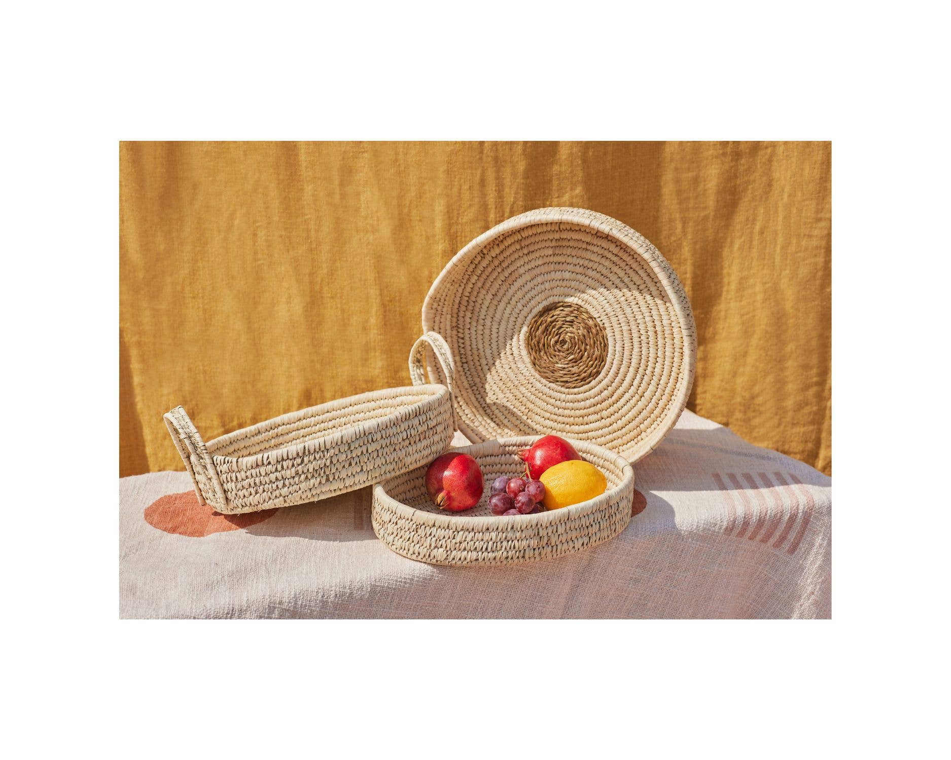 Casa Amarosa - Wholesale Basket - Handwoven Easter Round Decorative Basket, 13" Inches round9