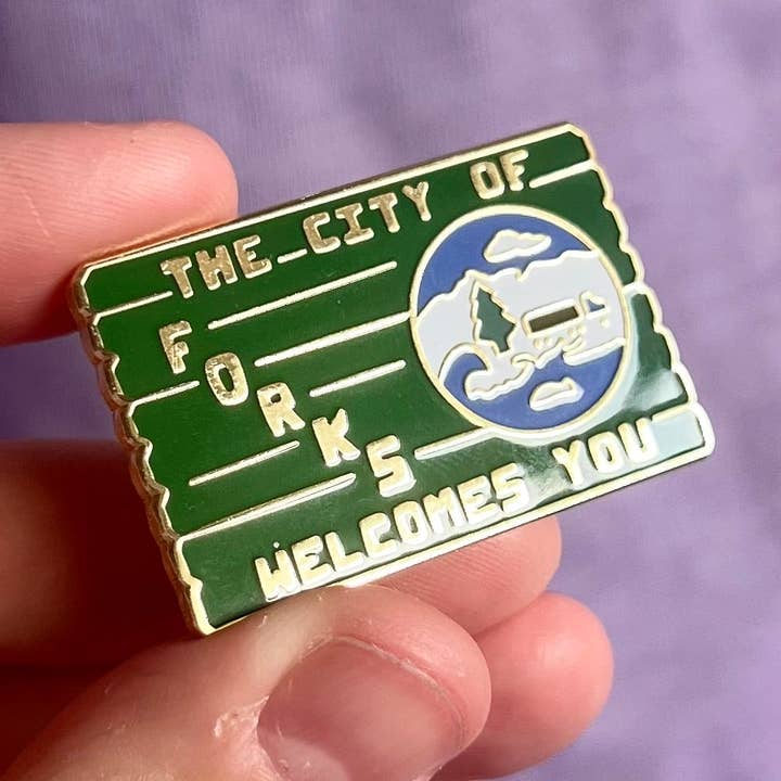 Welcome Sign Enamel Pin for wholesale by Boogie Bee