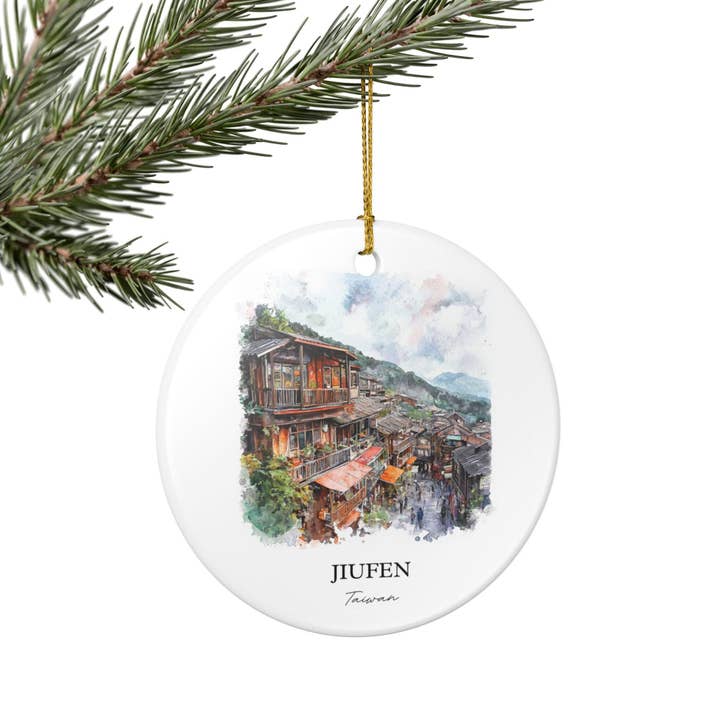 Premium Travel Art - Wholesale Ornament - Jiufen Taiwan Ornament: Unique Jiufen Souvenir, Jiufen Xmas Decor, and Authentic Jiufen Taiwan Gift4