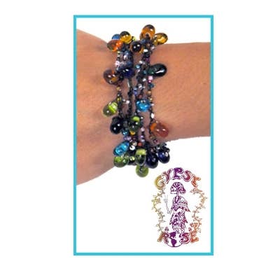 Gypsy Rose - Wholesale Beaded Bracelet - Shake Rattle & Roll Six Row Glass Bead Bracelet