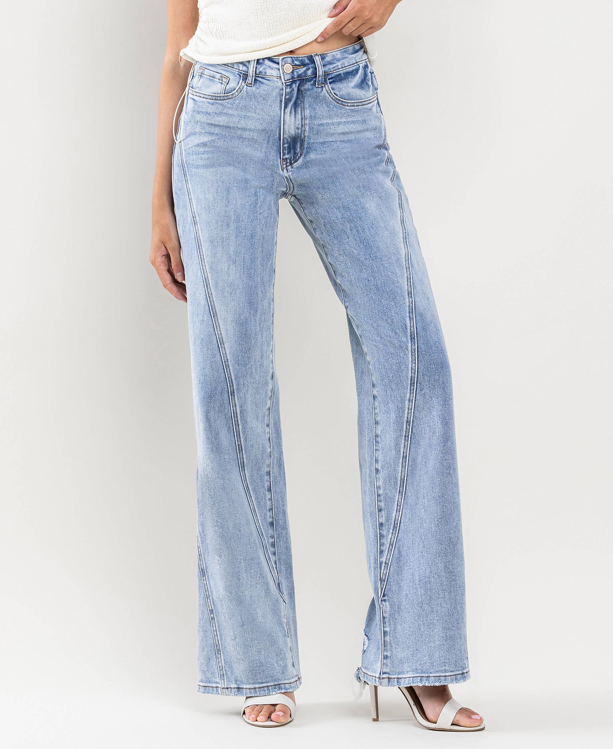 LE PLUS PROPRE JEAN TAILLE LARGE SUPER HAUTE T6037 en vente sur Faire4