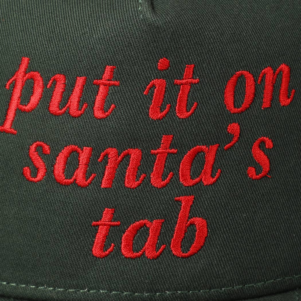 Fashion City - Wholesale Baseball Cap - Unisex - put it on santa's tab Text Embroidery Trucker Hat11