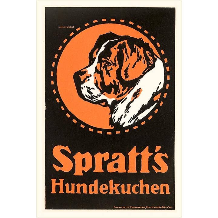 Found Image Press – Engroshandel Brevpapir/sæt med noteskort – Hilsen Kort PO-246 Tysk Hundemad Annonce