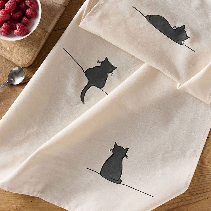 Cat Collection Tea Towel for wholesale by Jin Designs
