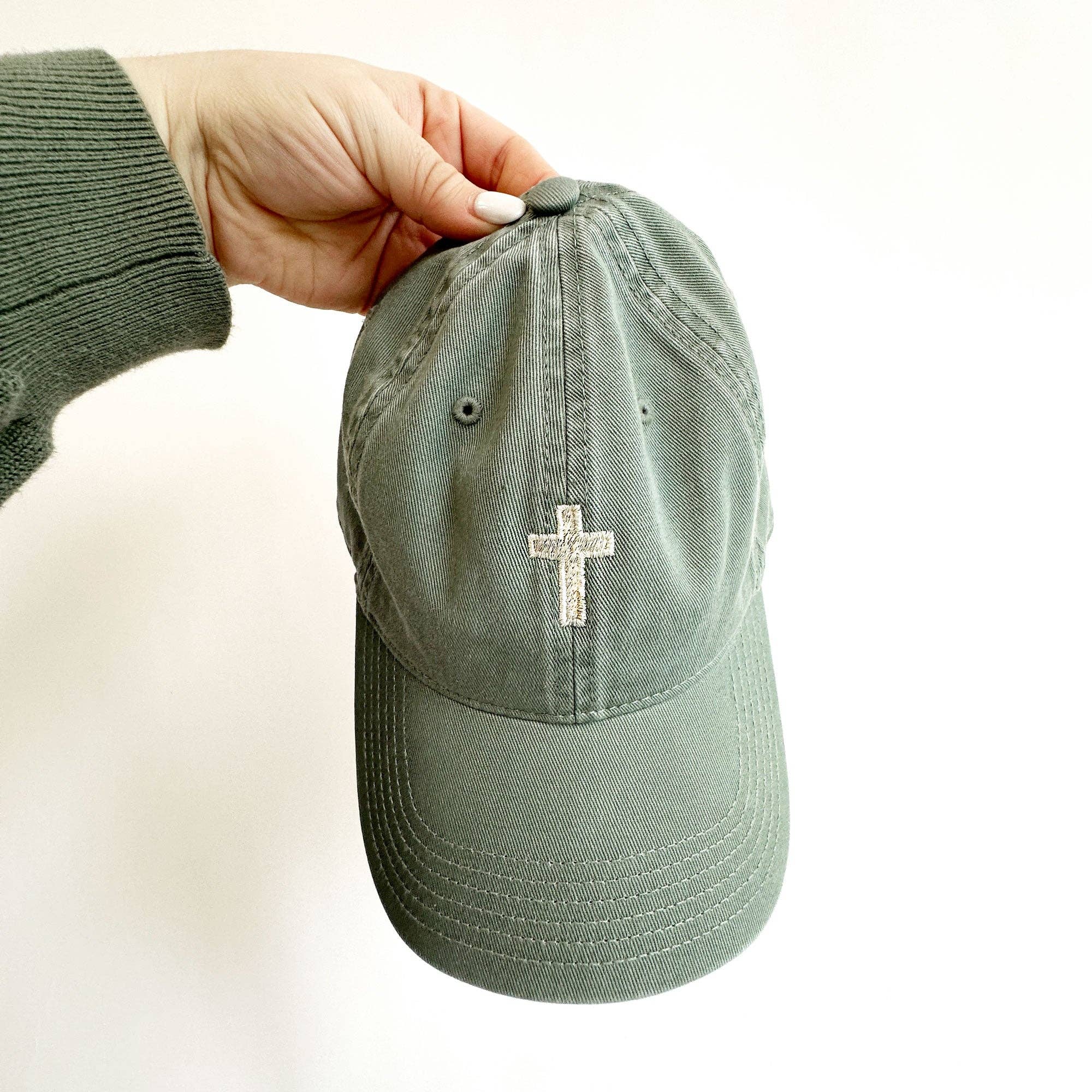 Arden & Gold - Wholesale Baseball Cap - Women's - Embroidered Mini Cross Baseball Cap6