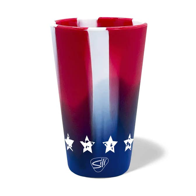 16 oz Silipint Silicone Pint Cup - Stars and Stripes for wholesale by Silipint