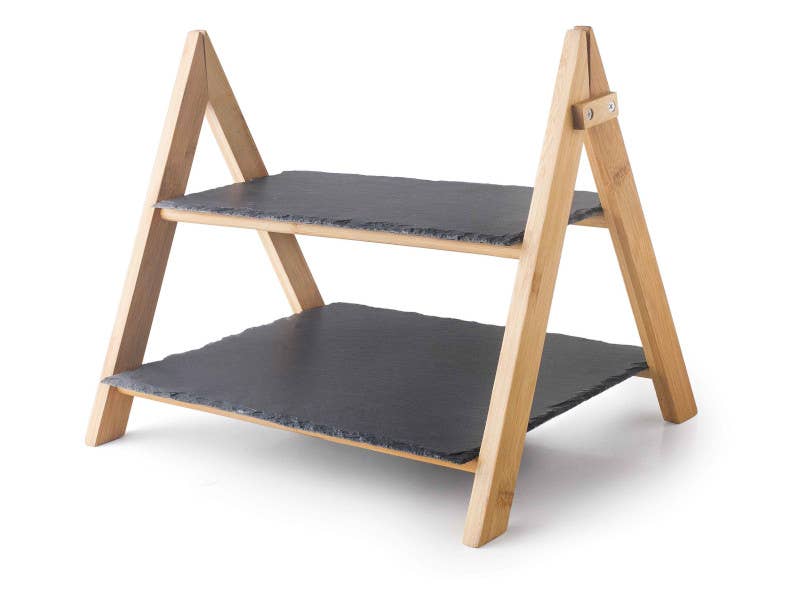 LACOR MENAJE PROFESIONAL S.L. - Vendita all'ingrosso Vassoi da portata - Espositore rettangolare a due livelli con lavagne in ardesia2