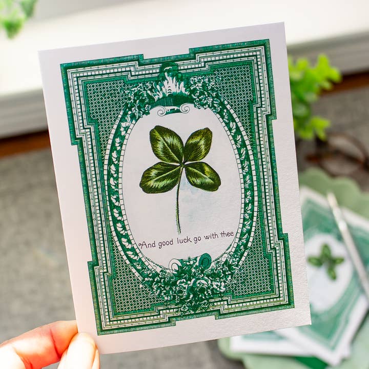 Sunshine and Ravioli - Wholesale St. Patrick's Day Card - St. Patrick's Day Four Leaf Clover Card1
