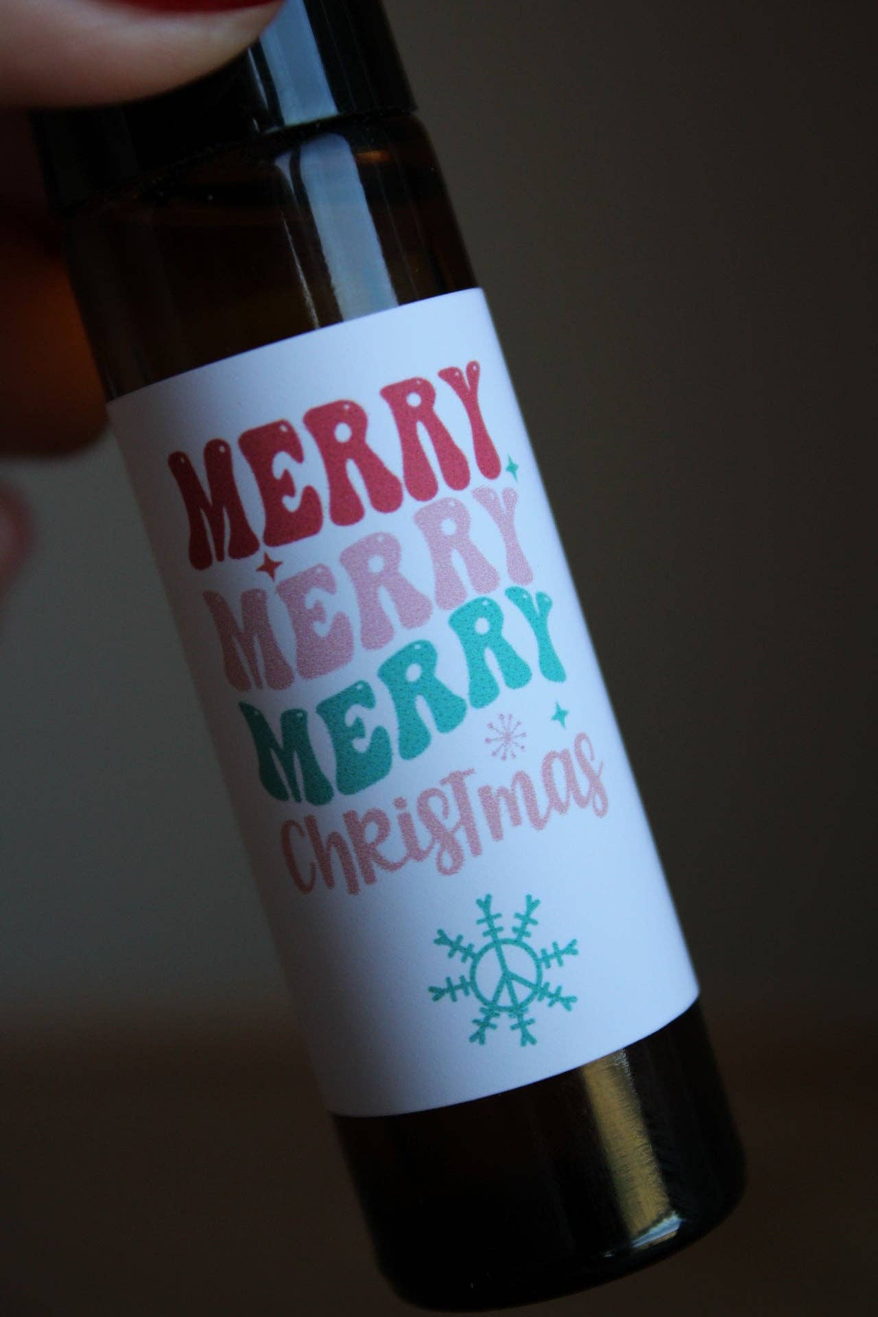 Blue Sage - Wholesale Essential oil roll-on - 'Merry Christmas' Retro Boho Style Essential Oil Roller7