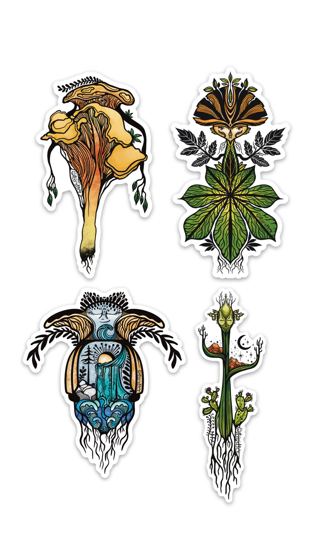 Wild Slice Designs - Wholesale Phone & Laptop Stickers - Cactus Spirit Rootling sticker1