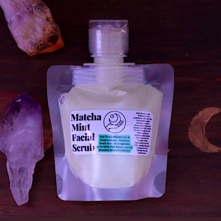 Ansigtsskrub - Matcha Mint for engroshandel hos Remedy Bath Co