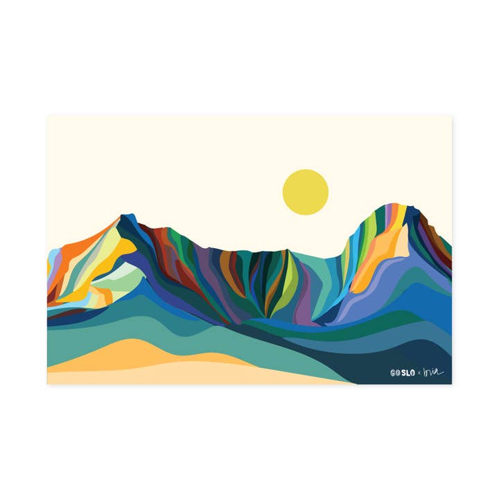 Minimal Heart Mountain Print // Landscape for wholesale by Hammock Fine Art