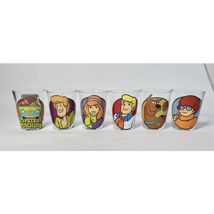 Silver Buffalo - Wholesale Drinking Glass/Cup - Scooby Doo 6pc 1.5oz Mini Glass Set1