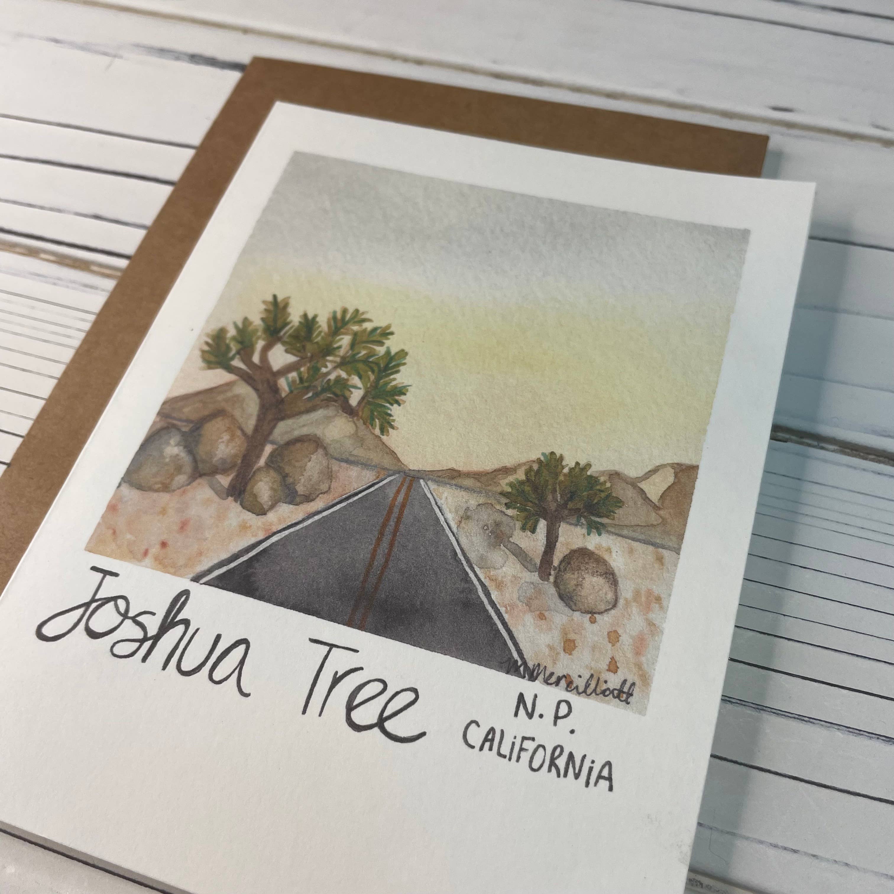 Two Deserts - Vendita all'ingrosso Biglietti di auguri generici - Biglietto d'auguri Joshua Tree National Park — Blank inside1