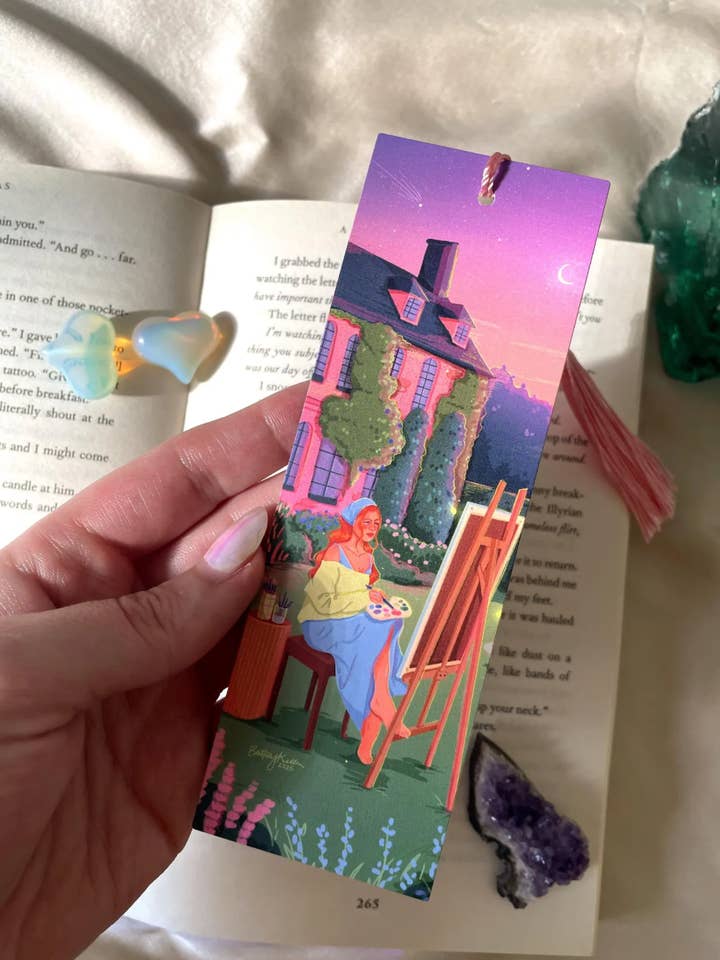 Lesezeichen "Malen im Garten" für den Großhandel von Brittany Keller Art