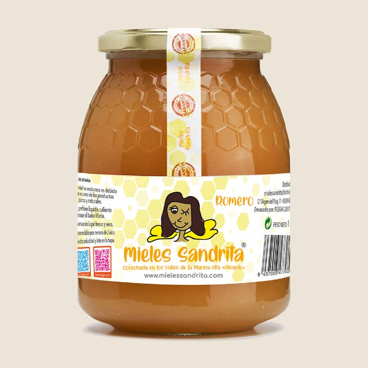 Miele di rosmarino 1 Kg per la vendita all'ingrosso da parte di Mieles Sandrita