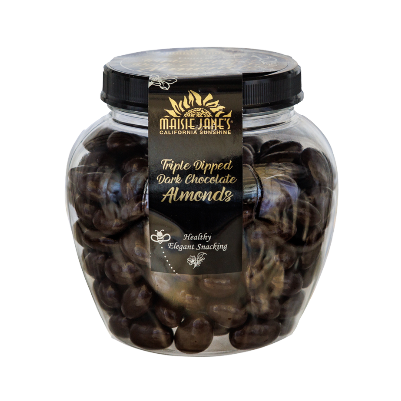 Maisie Jane’s - Wholesale Chocolate Covered Sweets - Triple Dipped Dark Chocolate Almonds - Party Jar0