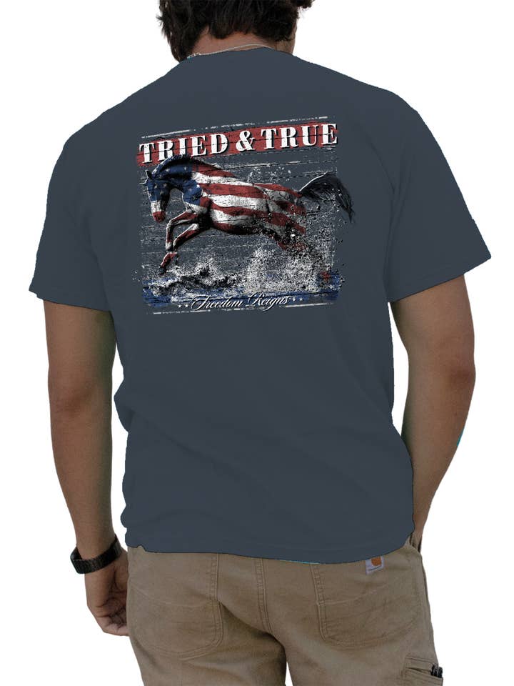 T-shirt à manches courtes American Bronco Gravel pour la vente par Tried and True