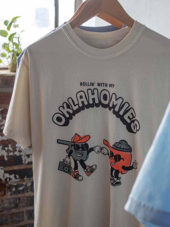 Soft Cream Oklahomies Tee for wholesale on Faire4