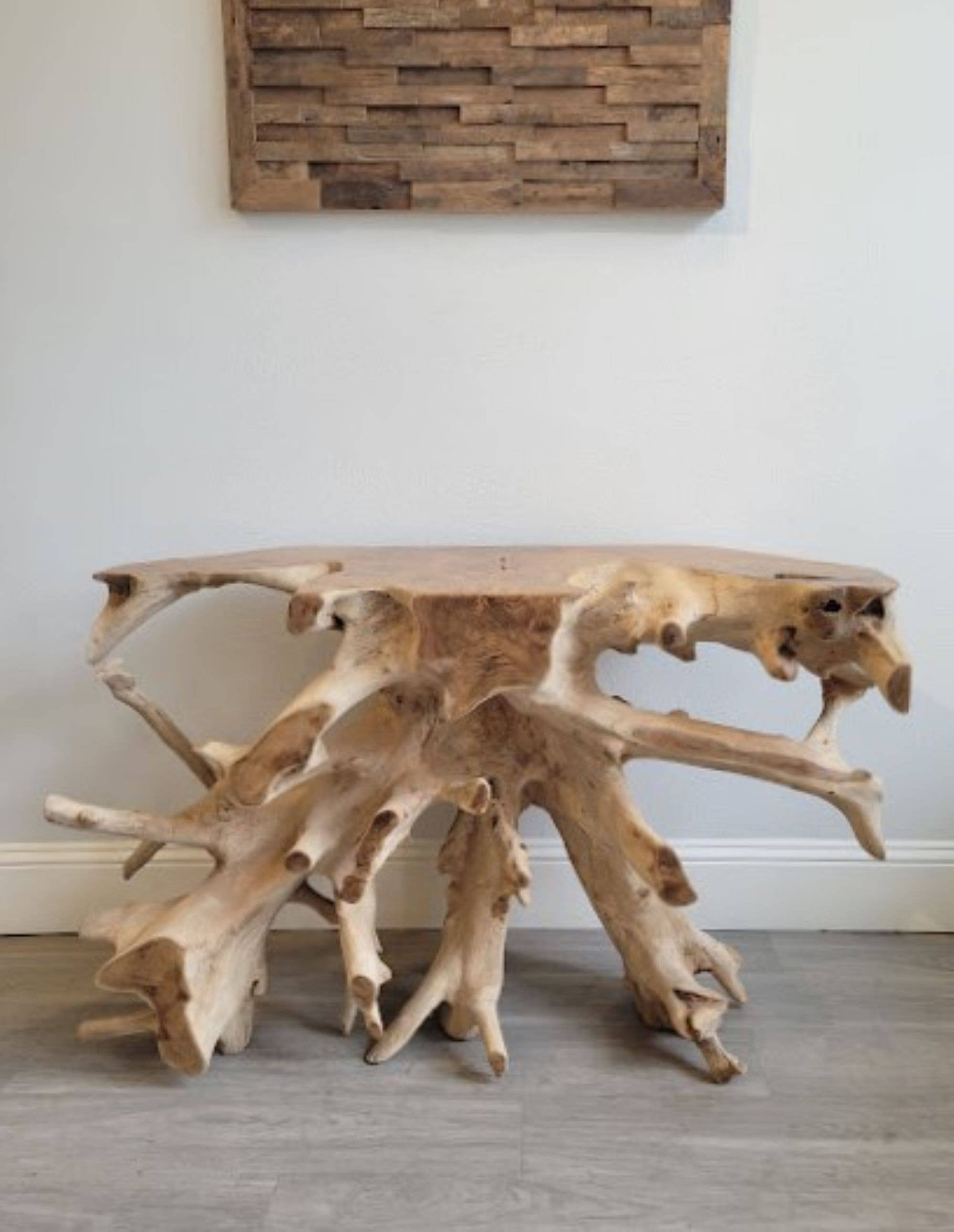 Storied Roots - Wholesale Console Table - 4 ft Teak Root Console Table0