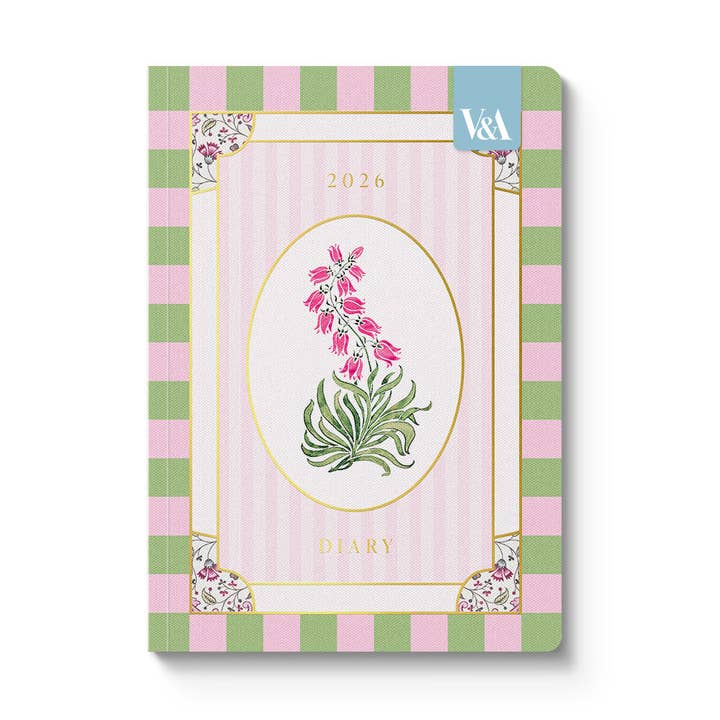 Cottagecore Pink Campanula Premium Paperback Diary (A5) for wholesale by Ohh Deer UK + EU