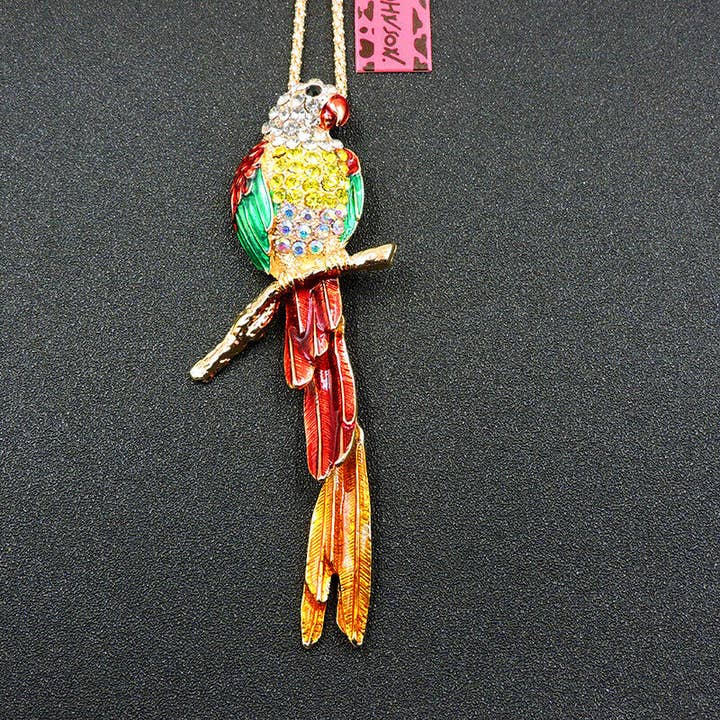 Unique Parrott Statement Necklace for wholesale by Sassy Jewelry Collection