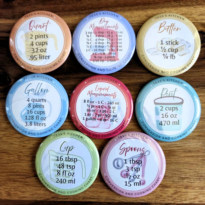 All Things Cherrie - Wholesale Magnet - Personalized Kitchen Conversion Chart Magnets1