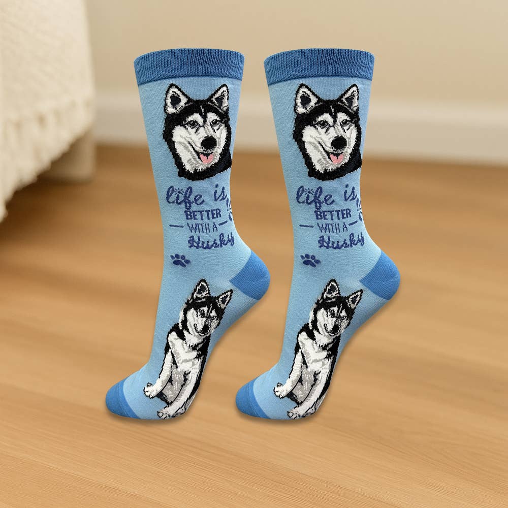 E&S Pets - Venta al por mayor Calcetines - Unisex - Calcetines redondos para perros husky siberianos, divertidos y novedosos, unisex2