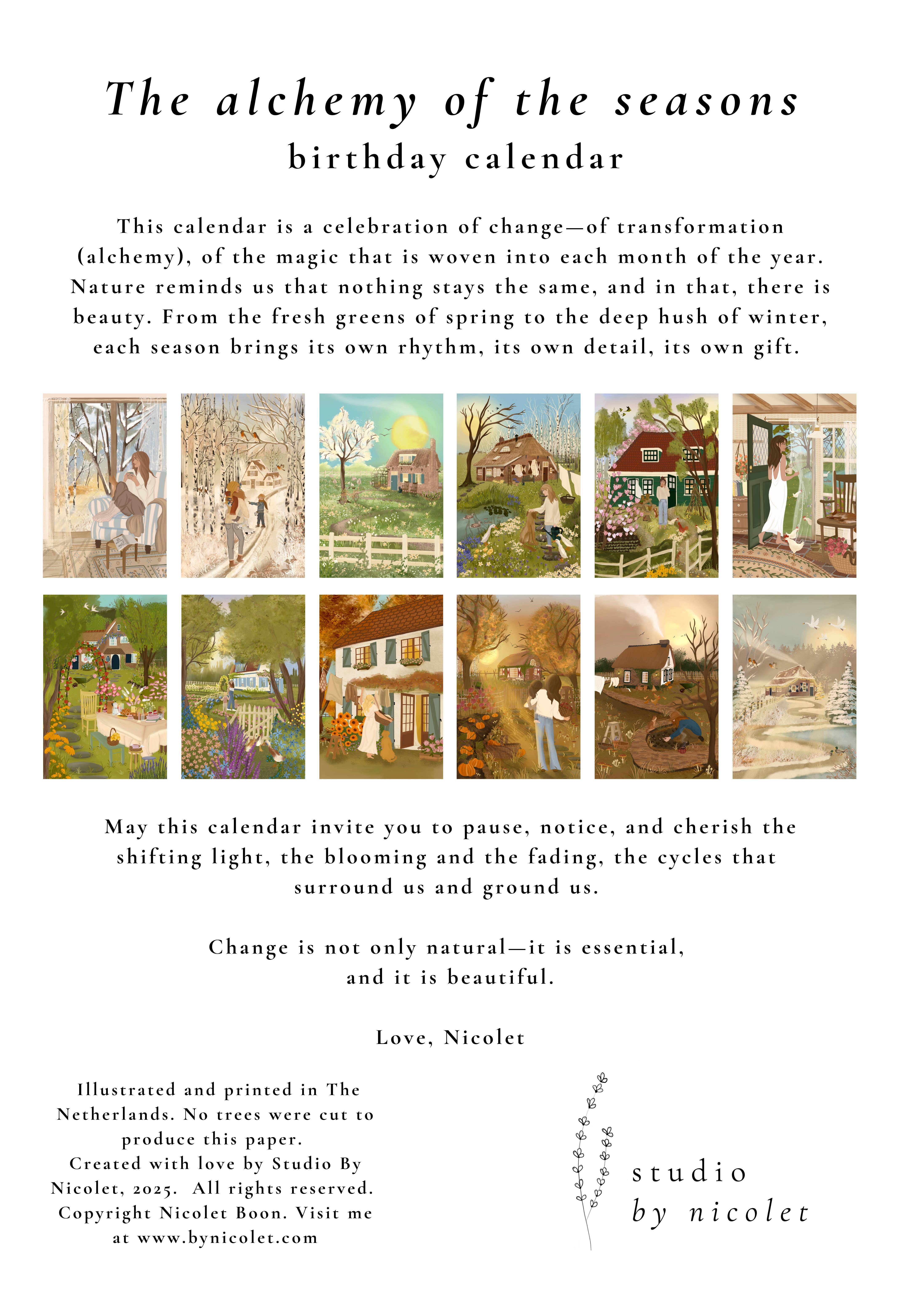 Nicolet Boon - Vente Calendrier - Calendrier d'anniversaires à double sens14