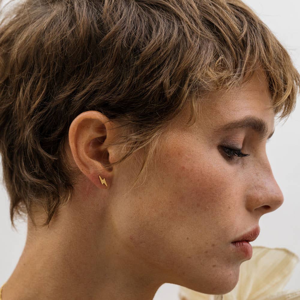 Gold Lightning Bolt Studs for wholesale on Faire1