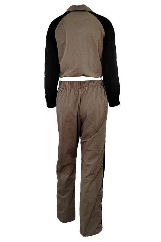 Fashion Combination – wholesale Tracksuit – Women′s – two tone tracksuit set6