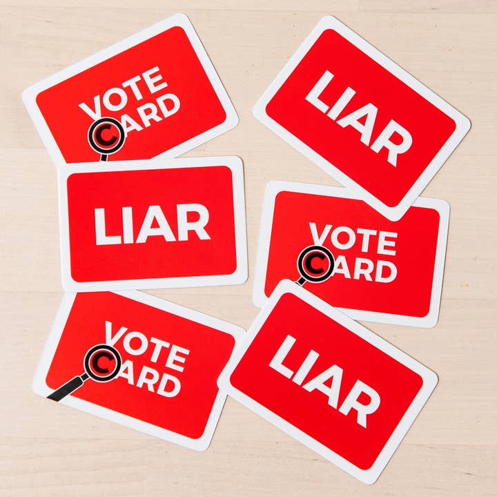 Dyce Games - Wholesale Board Game - LIAR LIAR: ON-THE-GO EDITION: Tuck Box Family Game3