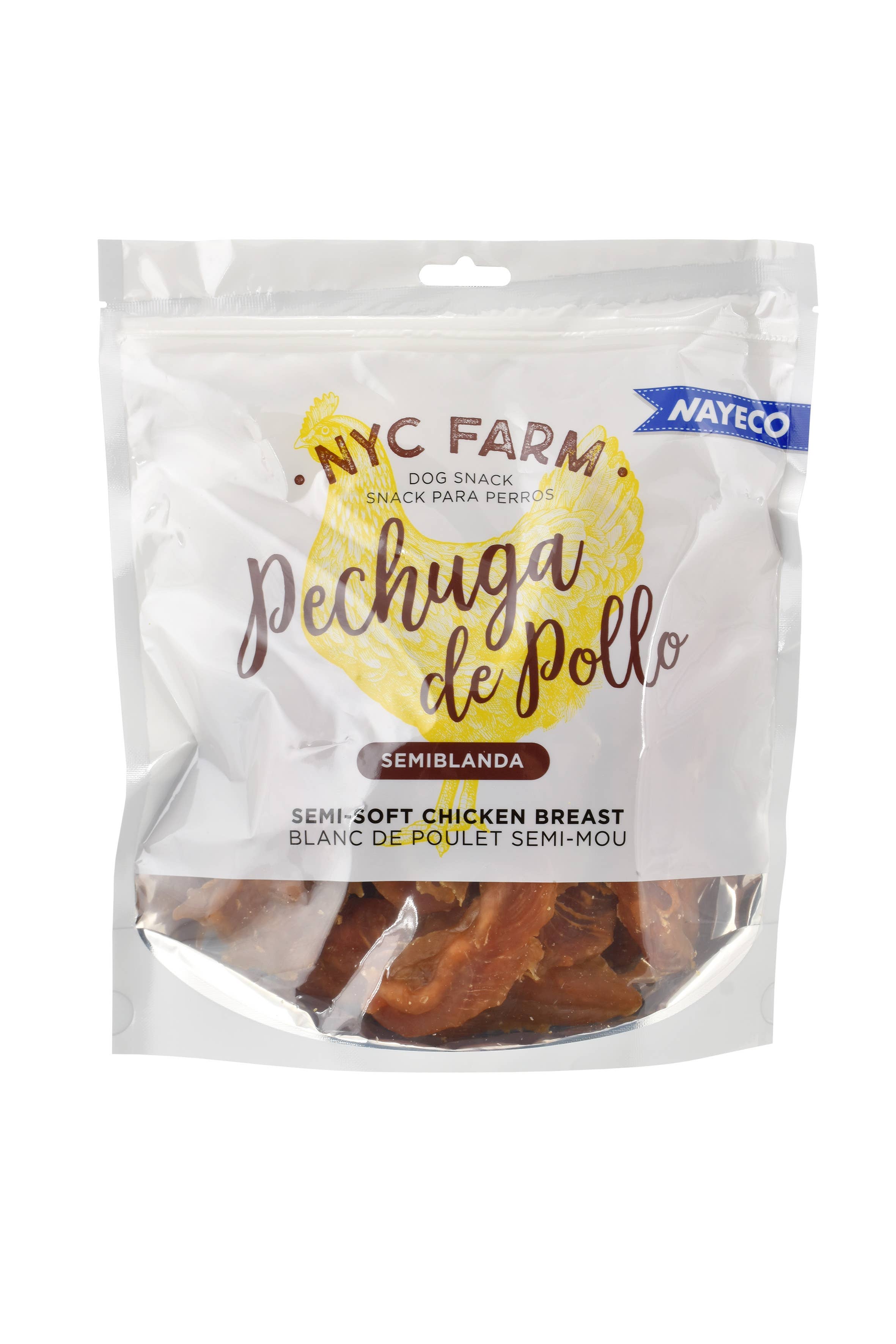 Nayeco - Wholesale Pet treats – Dog - NYC Farm Semi-Soft Chicken Breast 12cm2