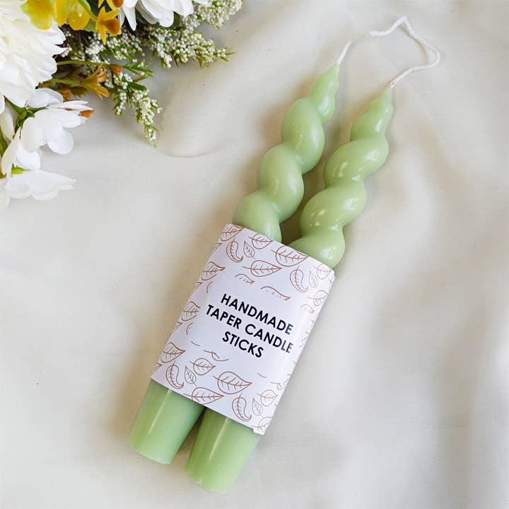 Candles Meta – wholesale Tapered candle/candlestick – 7.28" Handmade Home Decor Spiral Taper Candles15