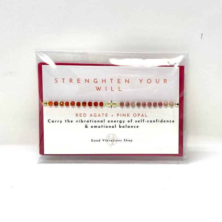Good Vibrations Shop - Wholesale Beaded bracelet - Strengthen Your Will ⎮ Gemstone Intention Bracelet2