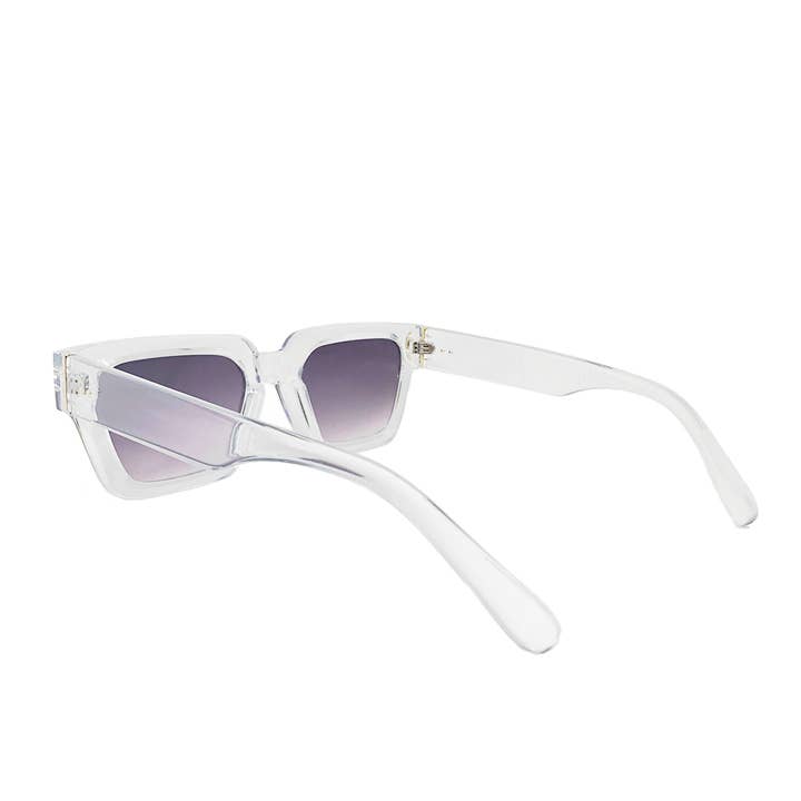 Maple Sunglasses (Walnut | Beechwood | Rosewood & Maplewood) - Wholesale Sunglasses - Women's - Lennox - Thick Cut Square Frame, in Clear or Marble3