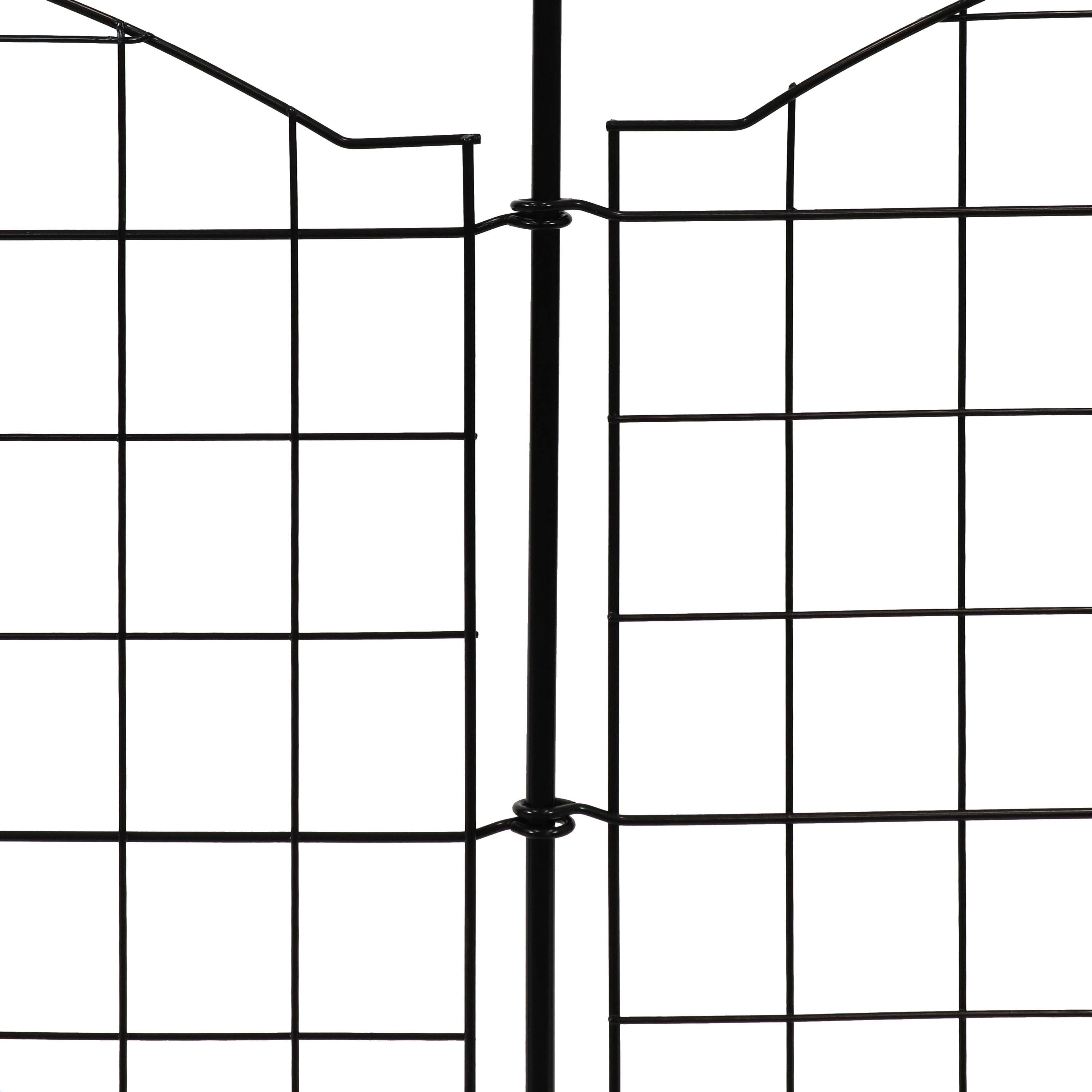 Sunnydaze Decor - Wholesale Outdoor Ornament/Decor - 5-Piece Arched Grid Garden Border Fence - 12.5 ft - Black5