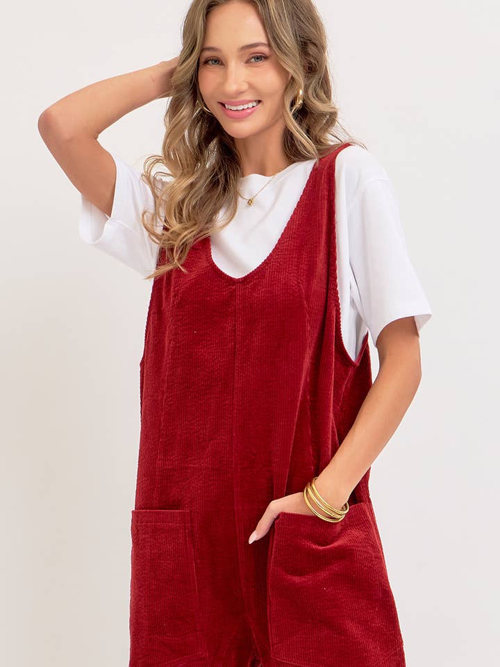 Sweet Lovely by Jen - Wholesale Overalls - Women's - PULL-ON-STYLE CORDUROY OVERALL JUMPSUIT19