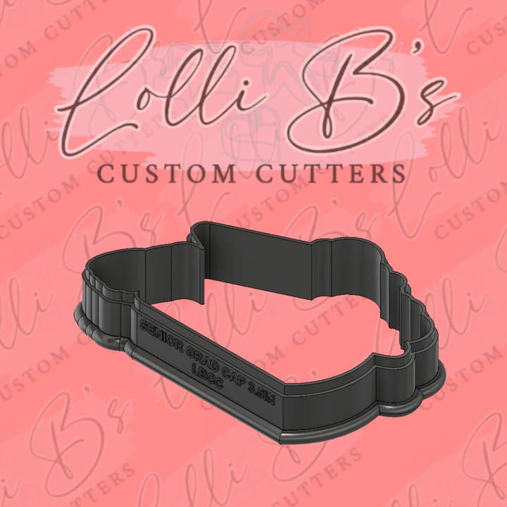Lolli B Custom Cutters - Wholesale Cookie Cutter - Graduation Cap Senior Cookie Cutter