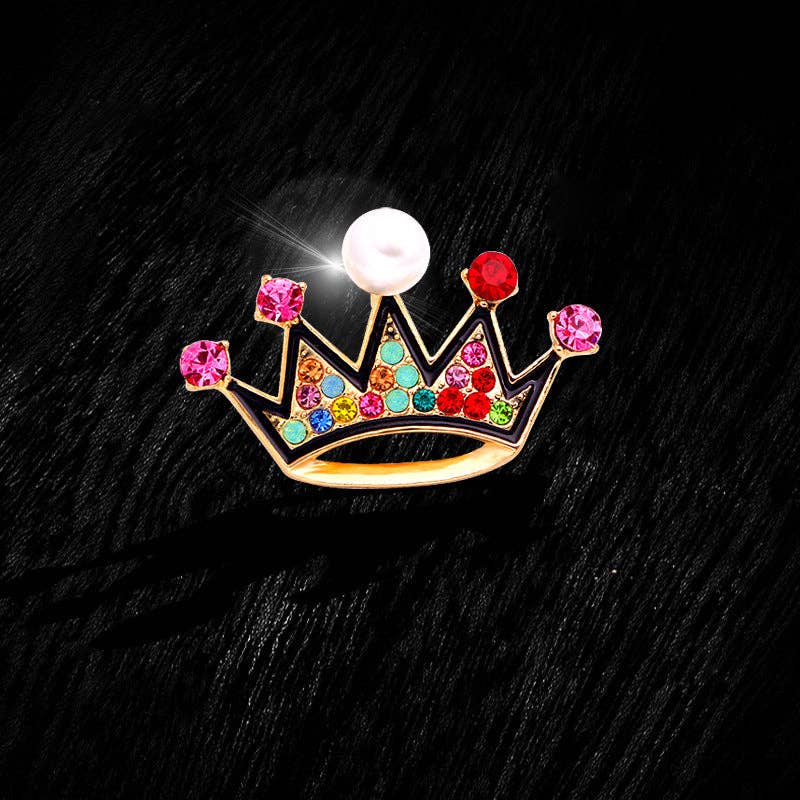 Ole - Wholesale Brooch - Crown Rhinestone Brooch PA53940
