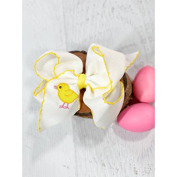 The Hair Bow Company - Wholesale Fashion Headband - Kids - Chick-A-Dee Moonstitch Embroidered Hair Bow Headband